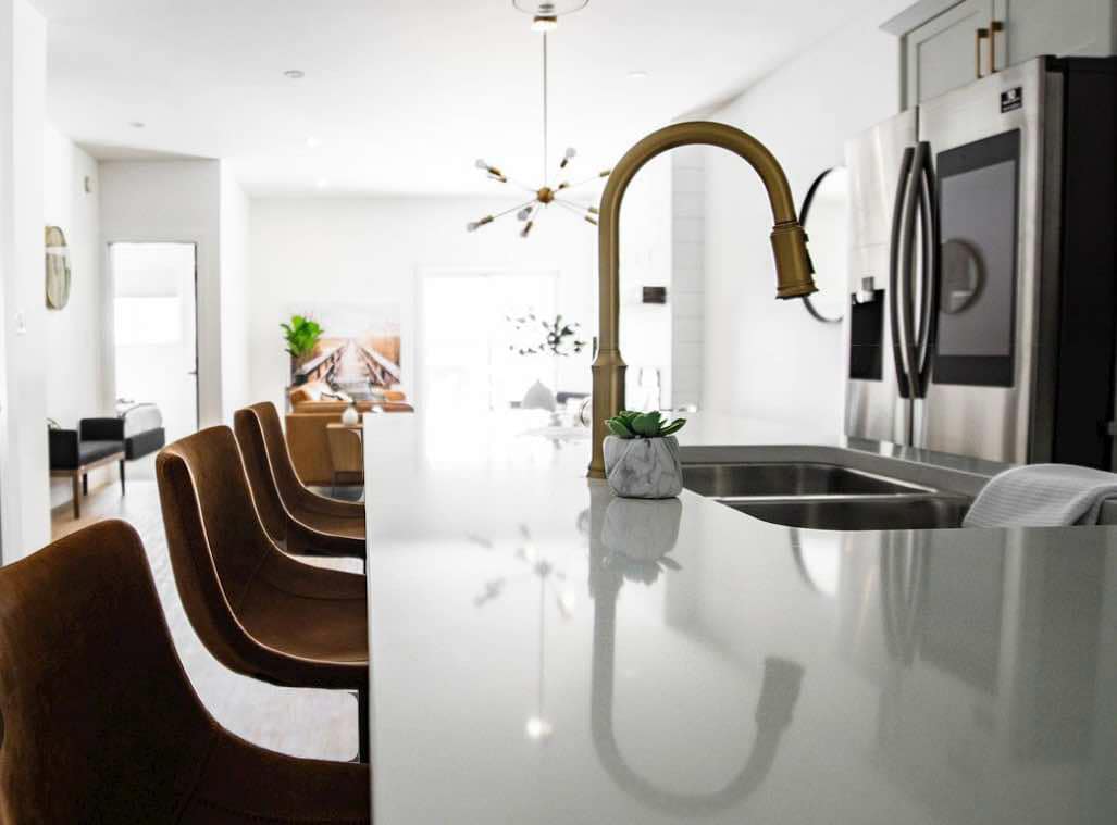 white kitchen Coastal Glow Cleaning Logo